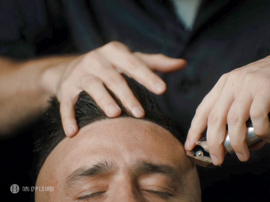 Clipper line-up and taper at The Chair Barbershop in Chicago